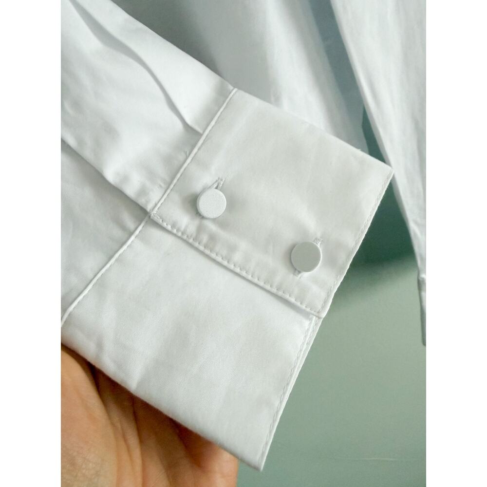 Madewell | NWT Puff-Sleeve Button-Up Shirt White | Sz L - Picture 7 of 11